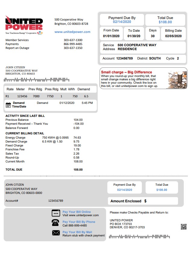  Minol USA business utility bill 
